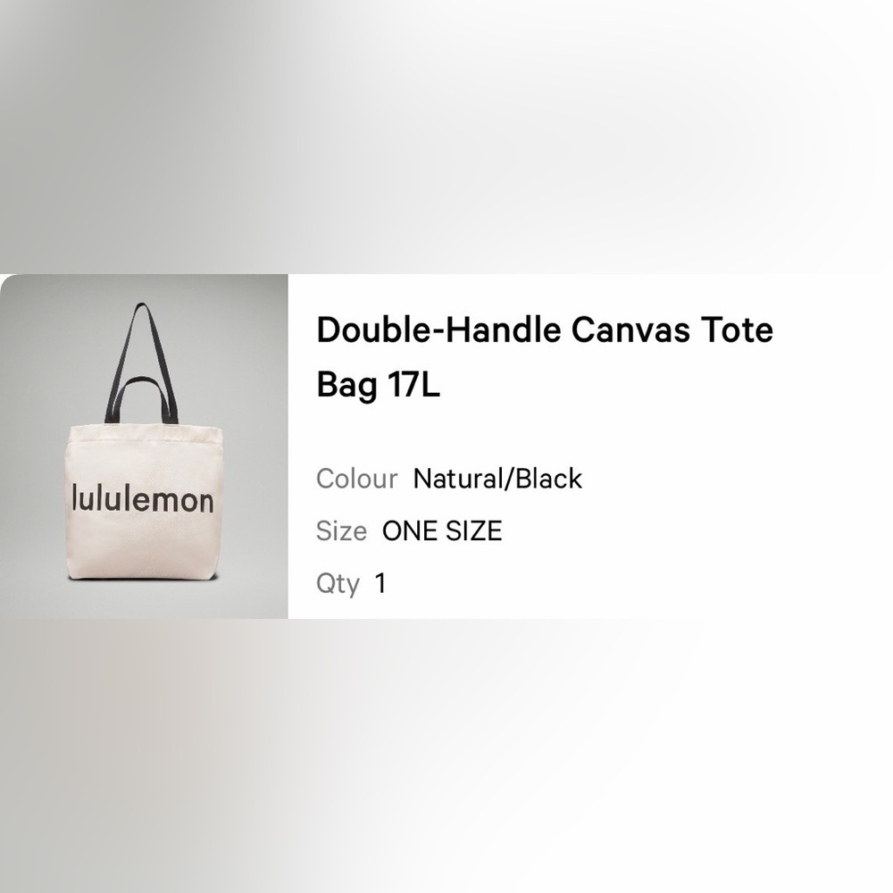 Lululemon Stylish Double-Handle Women's Canvas Tote Bag